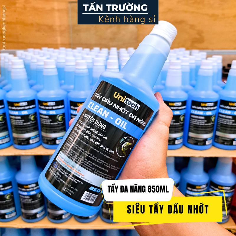 Dung Dịch Tẩy Rửa Đa Năng UNITECH 850ml - Rửa Sên Xích xe Vệ sinh Nhông sên dĩa lốc máy dầu nhớt lâu năm Tặng vòi xịt bột rửa lốc máy