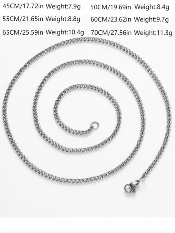 Simple Matching Chain Necklace, Men's Accessories, Stainless Steel Minimalist Necklace Jewelry for Party, Daily Clothing Decor, Classic Fashion Accessories for Daily Wear, Necklaces Men, Performative Jewelry Men 1