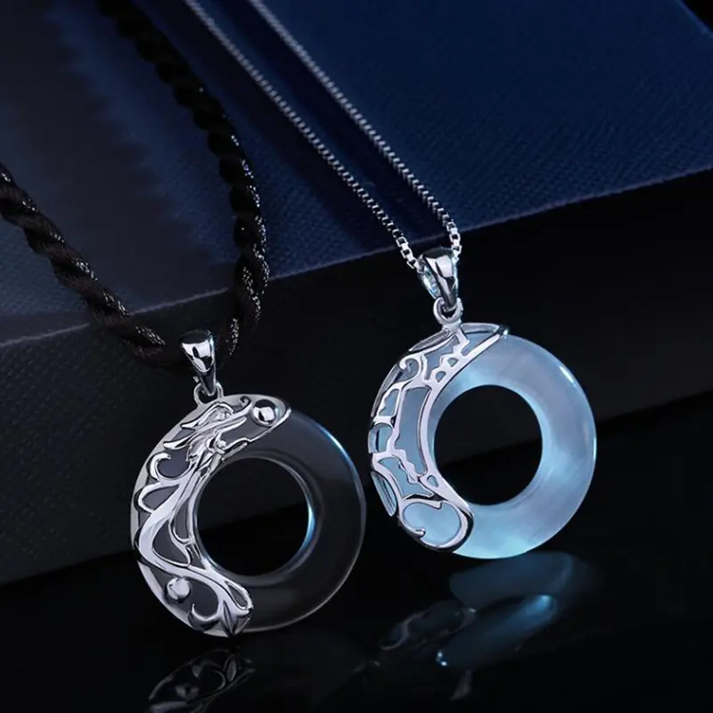 Charm Necklace Fashion Lover Couple Pendant Necklace Choker Accessories  Valentine's Day Gifts