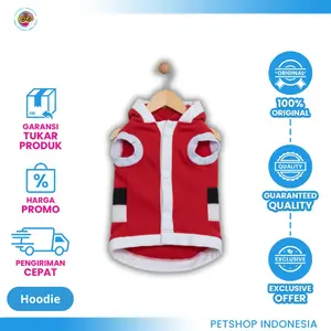Baju Natal 24 Type 05 Hoodie Unisex untuk Kucing & Anjing – Kostum Santa Lucu