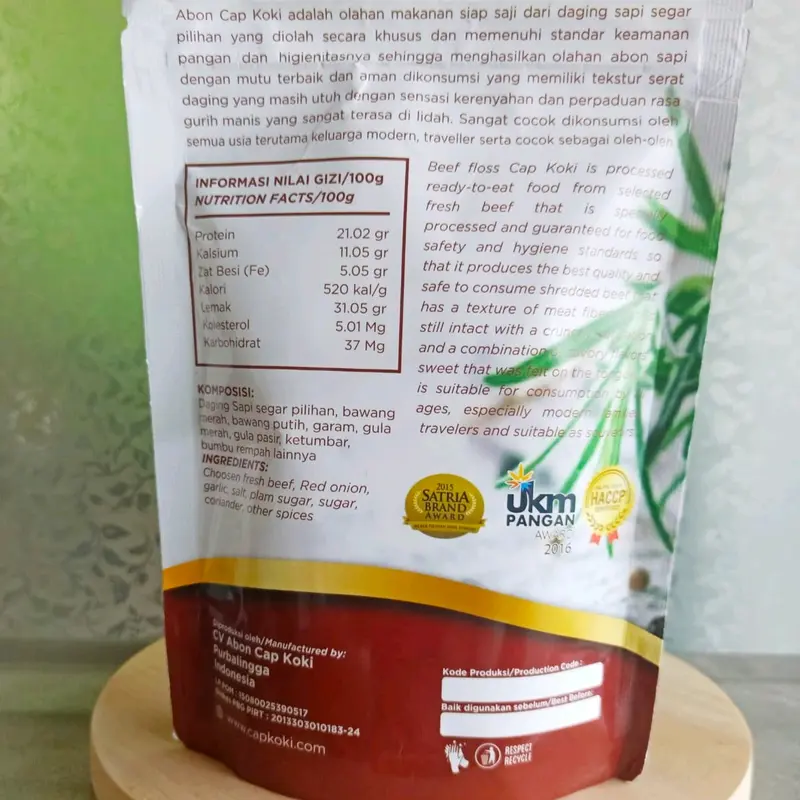 Abon Sapi Premium Beef Floss Kemasan Standing Pouch 100 Gram Crispy Crunchy Enak Original Pedas Food 4