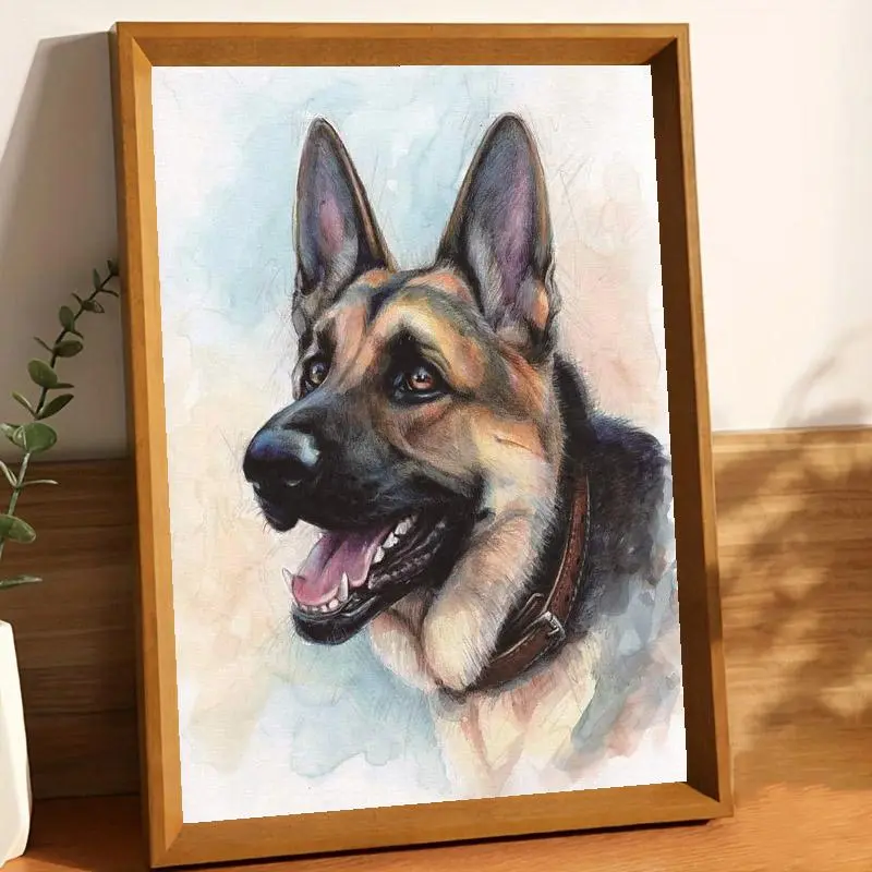 Dog Pattern DIY Diamond Arts Colorful Painting Kit without Frame, DIY 5D Diamond Arts Colorful Painting Kit, Wall Art Decor for Home Living Room Bedroom