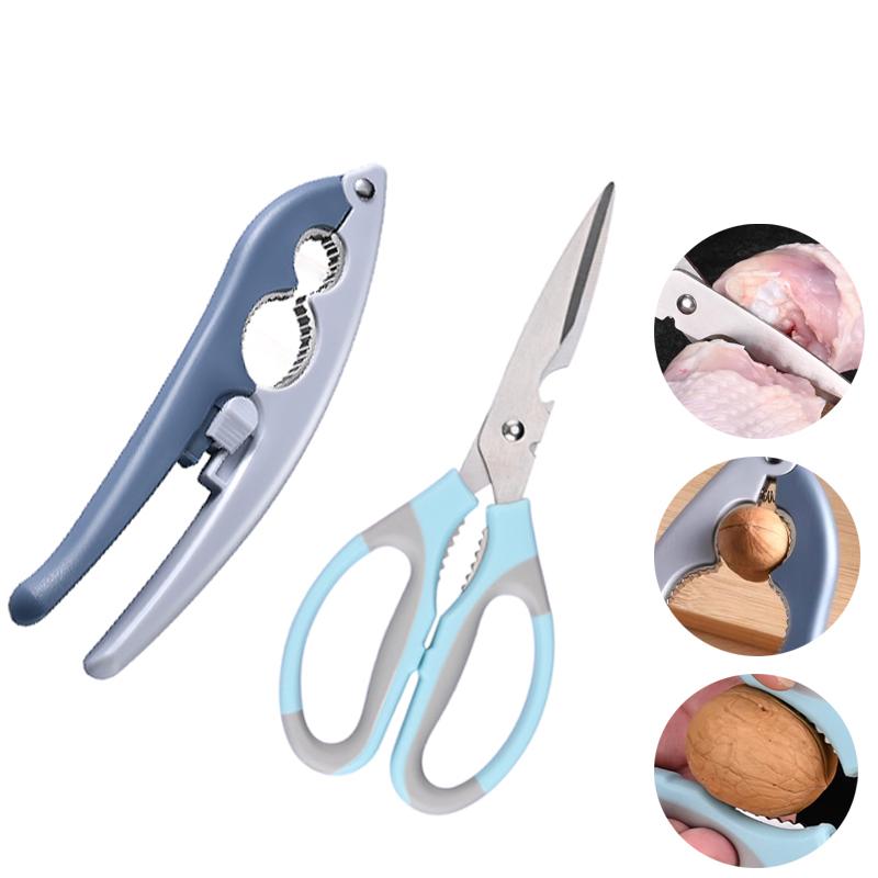 Product Introduction of Kitchen household stainless steel kitchen special strong chicken bone scissors, thickened walnut clip shell opener nuts 4