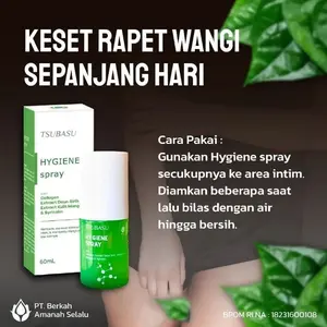 TSUBASU HYGIENE SPRAY 1 BOTOL ISI 60ML - WITH COLLAGEN Extract Feminine Gatal