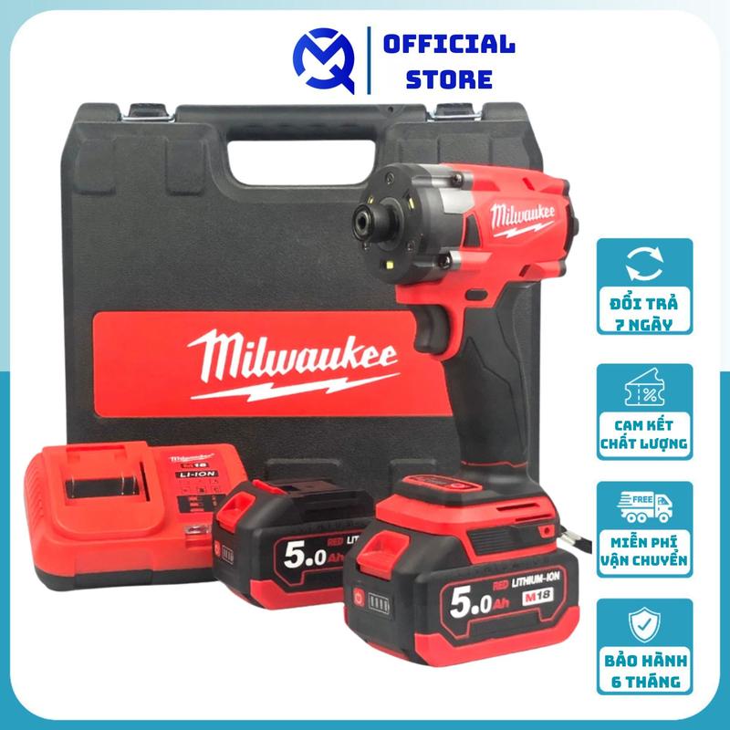  Máy chuyên vít Milwaukee 3 Đèn LED Lực siết 220Nm Động cơ không chổi than bền bỉ mạnh mẽ Chân pin phổ thông 4cm 