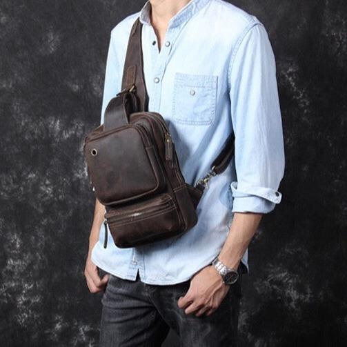 Túi Chéo Da Sáp Phom Lớn Cho Ipad 11 Inch DB153