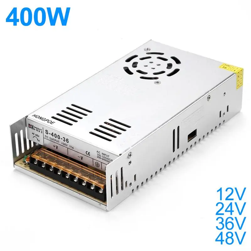 400W Switching Power Supply, AC DC SMPS for LED Strip Light CCTV Motor, Power Supply Source Transformer