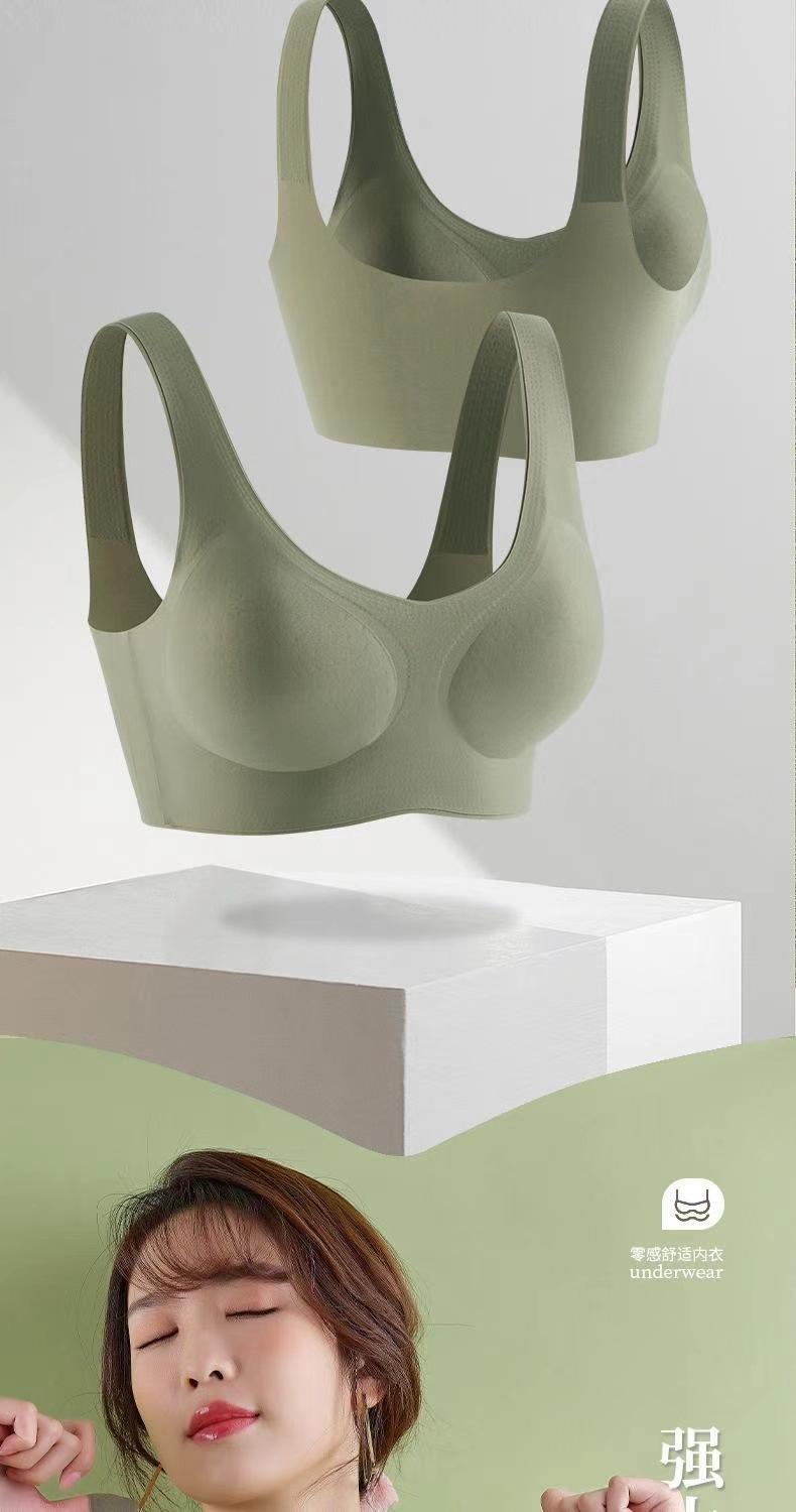 Product Introduction of 2025 Wireless Integrated Fixed Cup Seamless Bra for Women Plus Size Comfortable Gather Vest Thin Sports Beauty Back Bra 8