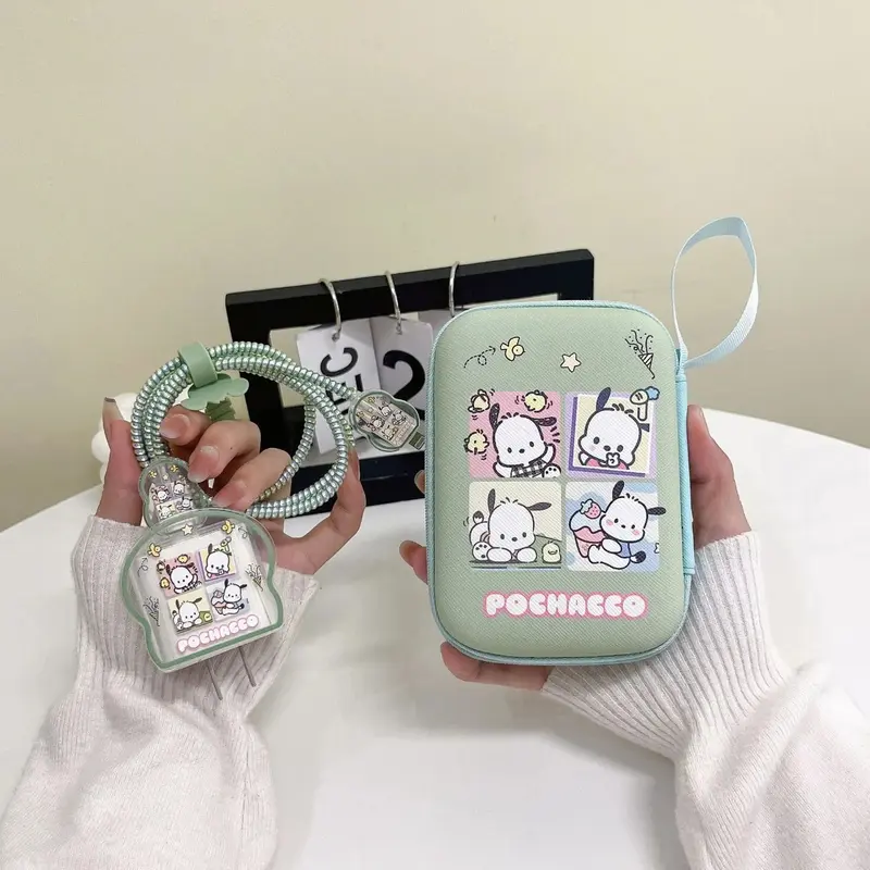 Bảo vệ Cáp hoạt hình, cho bộ sạc iPhone / iPad 18W / 20W, với túi lưu trữ, quản lý cáp, dụng cụ sắp xếp Dây Usb 2