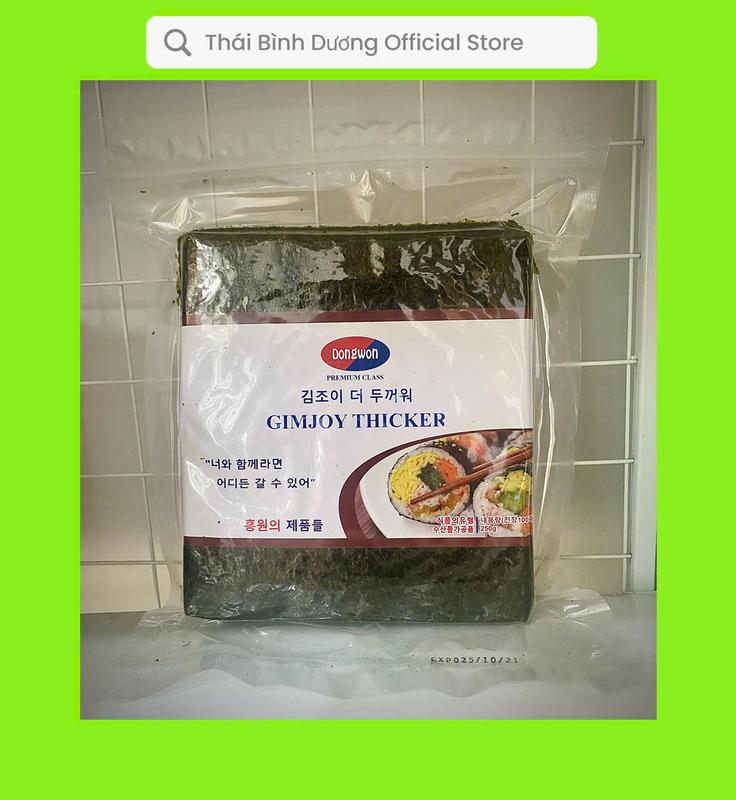  Lá kim cuộn  Rong biển cuộn cơm Gimjoy Bigger 100 lá To Hơn- Có zip 