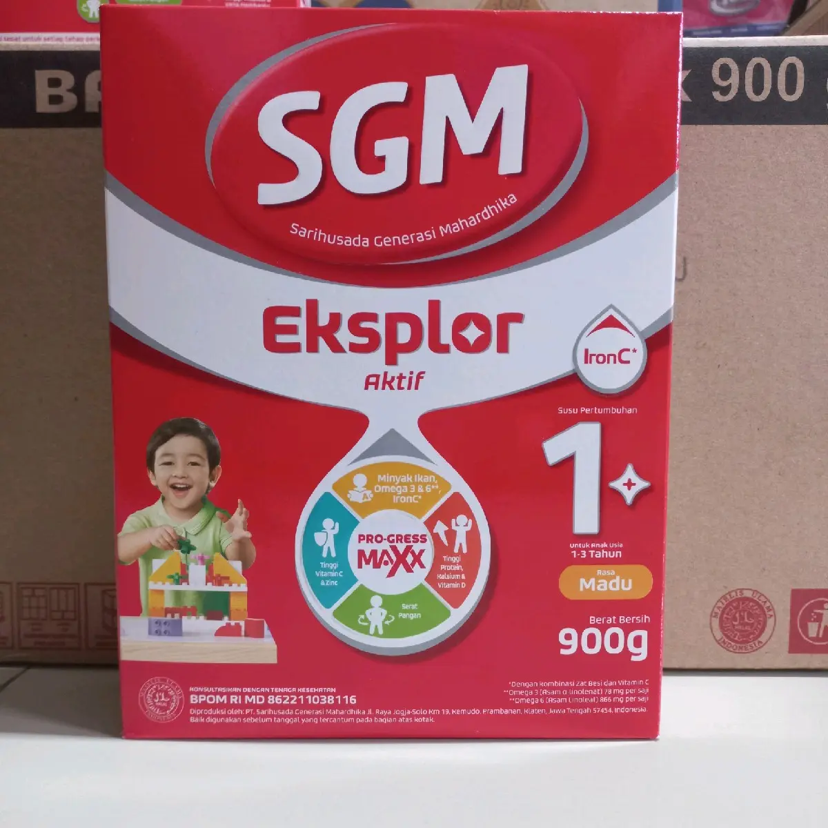 SGM Eksplor 1+ ( 1-3 tahun ) Madu /Vanila 900g