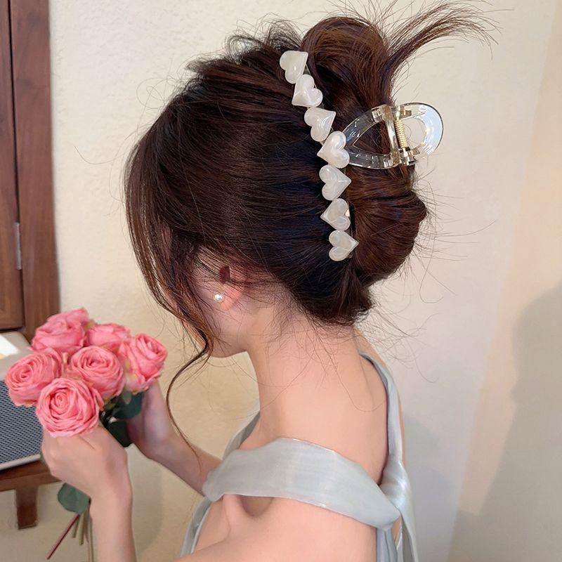 Kẹp Tóc Cá Mập, Màu Thạch Thanh Lịch, Kẹp Tóc Dễ Thương, Kẹp Tóc Trái Tim Thời Trang, Dành Cho Nữ, Kẹp Tóc Búi Tóc Sau Đầu Women 6