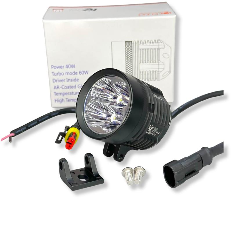Đèn Trợ Sáng KZ40 V4.2 SST20 Ánh Sáng Gom Chiếu Xa - Lắp Xe Máy, Oto, Xe Điện 12V Điện Bình 60W Bản Cao Cấp, Chống Nước IP68 - Phụ Kiện Phụ Tùng