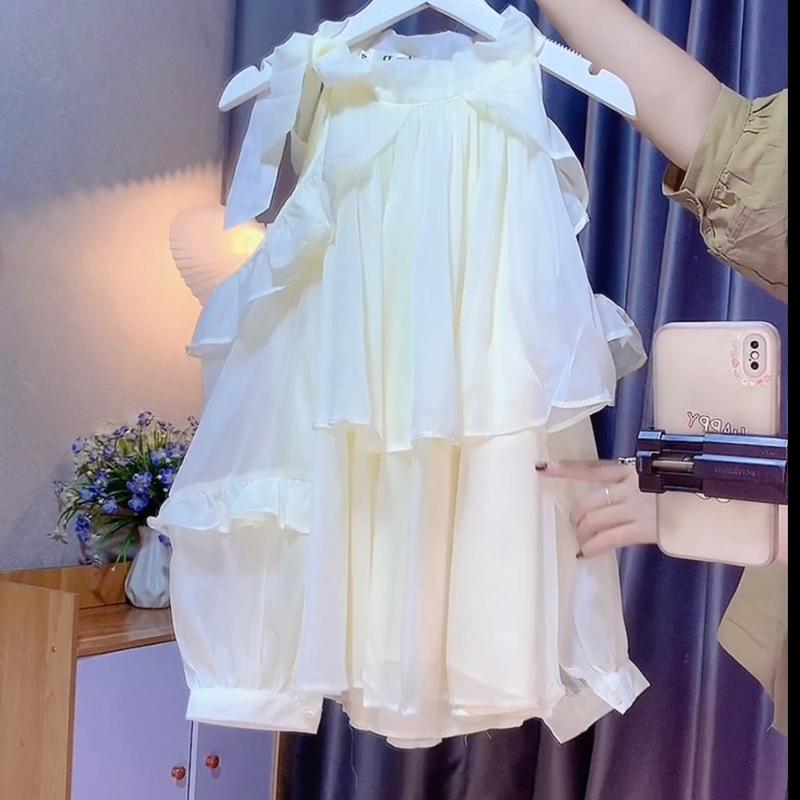  Áo bầu tơ trễ vai cổ nơ siêu xinh 