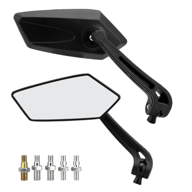 1Pair Rearview Side Mirrors Scooter Adjustable Rotating Mirrors ...