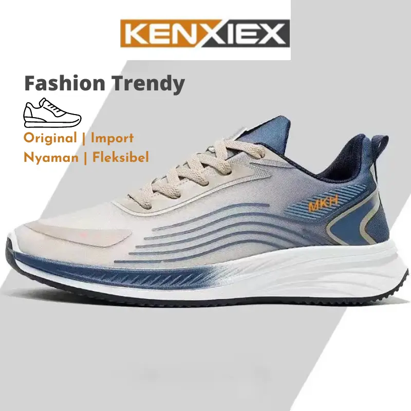 KENXIEX Sepatu Sneakers Pria Import 123823 Sepatu Olahraga Casual Sport Kekinian Shoes Men's Termurah Canvas Kasual
