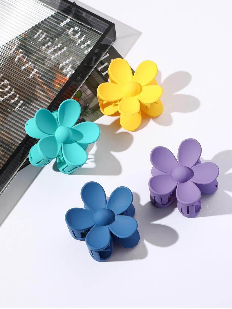 Product Introduction of Simple and Cute Flower Design Hair Claws, Summer 2024 Hair Accessories for Women for Party, Daily Clothing Decor, Minimalist Headwear Suitable for Thick Hair,  Gifts for Girlfriend 4