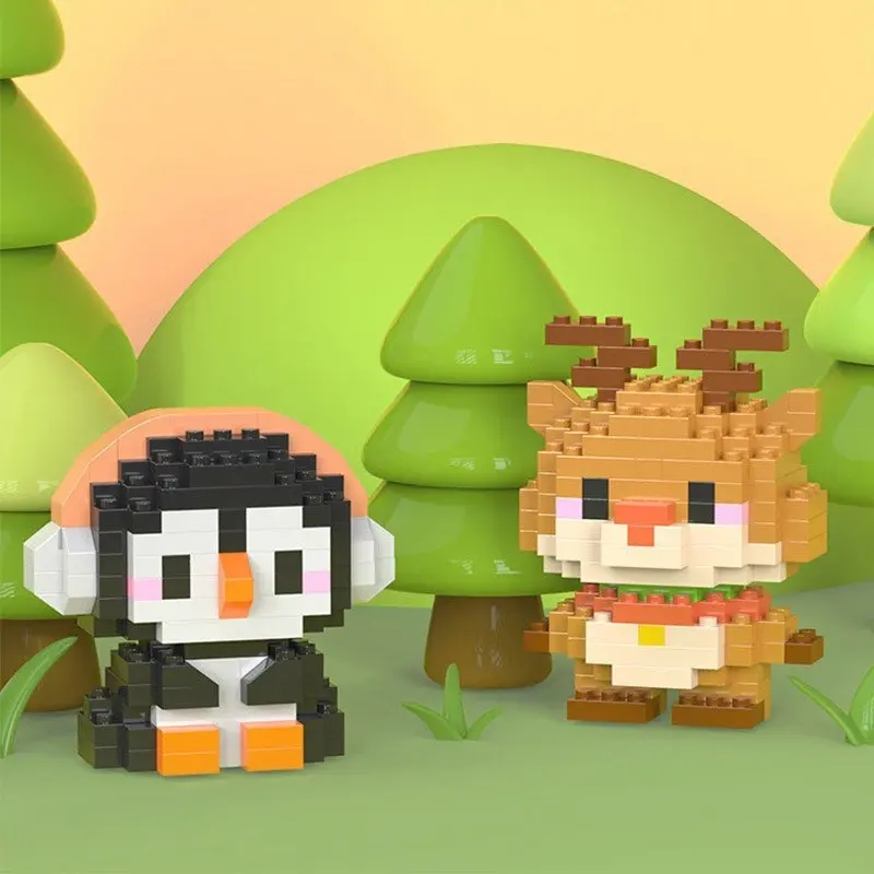 BRICKS NANO BLOCKS MAINAN EDUKASI MINI BLOCKS ANIMALS MAKE A WISE LIFE 2