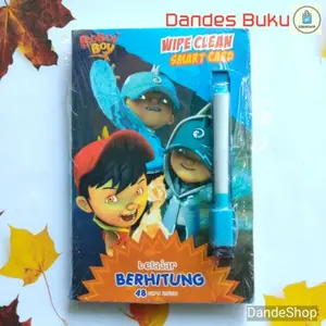 Boboi Boy Wipe Clean Smart Card - Belajar Berhitung - 48 Kartu