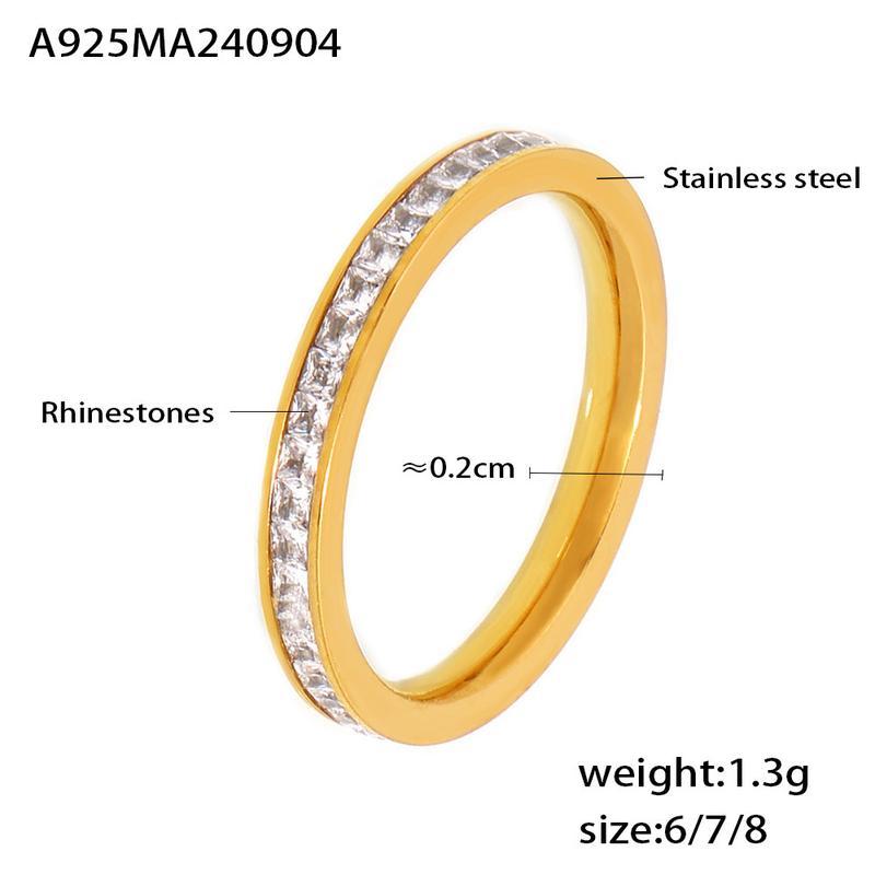 Product Introduction of New Simple Ring Ins Style Minimalist Stacked Ring Women's Jewelry Accessories 5