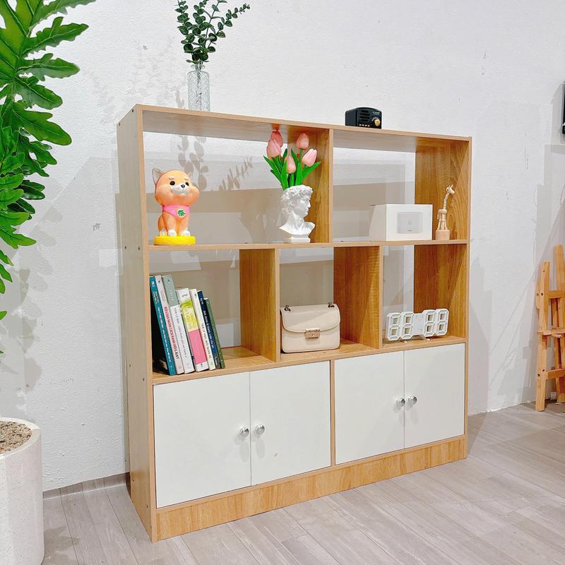 Tủ gỗ đựng đồ Kệ đa năng kệ gỗ MDF tủ decor phong cách hiện đại - V82