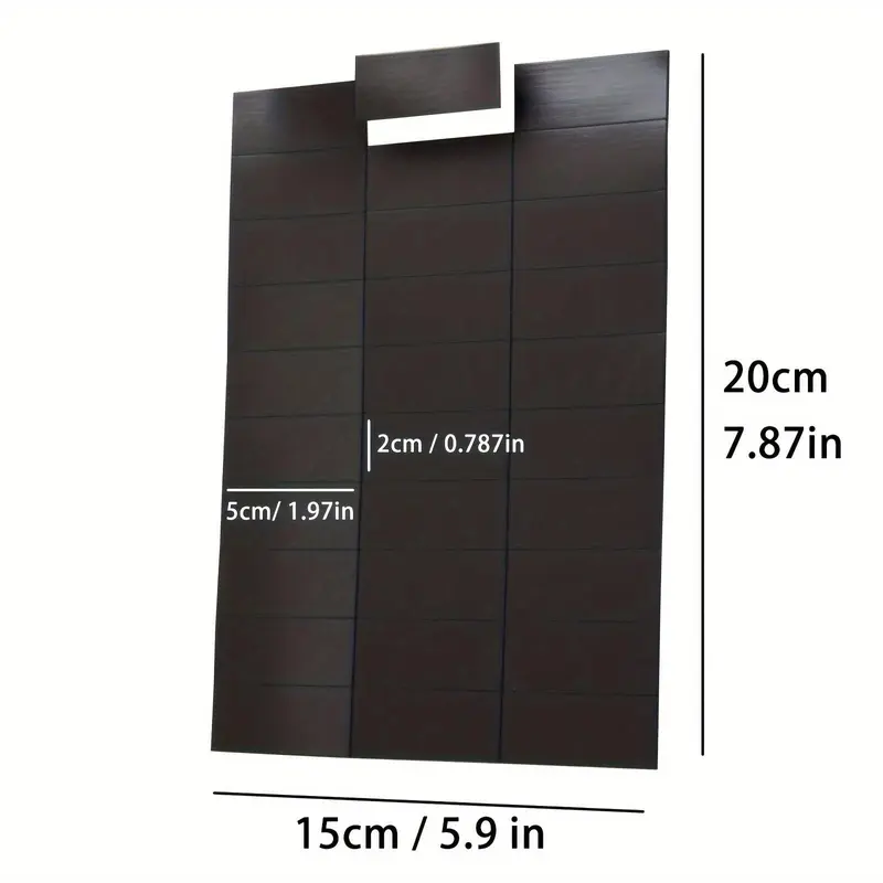 Self Adhesive Magnet Sticker, 90pcs/set Magnetic Soft Rubber Sticker, Multipurpose Magnet Sticker for DIY, Fridge, Bookmark, Car Decoration 1