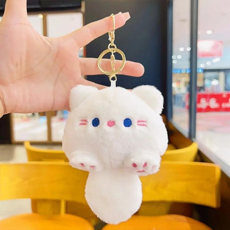 Gantungan Kunci Suara/Liontin Ransel Yang Lucu/Gantungan Kunci Boneka Kucing Fluffy Bunyi Lucu/Gantungan Kunci Boneka /Gantungan Kunci Kucing/Gantungan Kunci Boneka Kucing Fluffy Bunyi Lucu 7