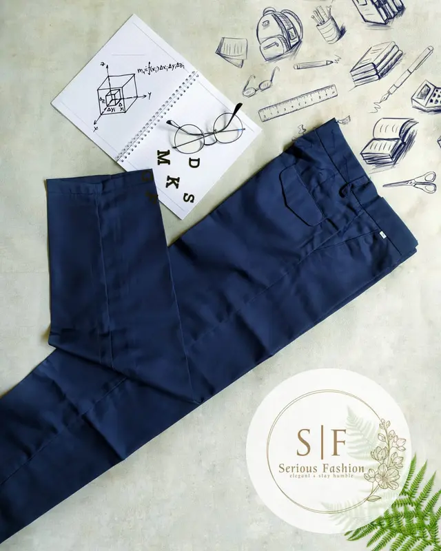 Celana Seragam Sekolah Panjang Warna Biru SMP/MTS termurah 2