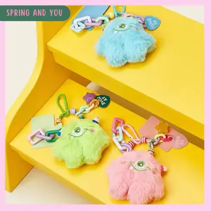 Spring And You - Boneka Gantungan Kunci / Gantungan Tas / Gantungan HP Monster Fluffy Keychain Liontin
