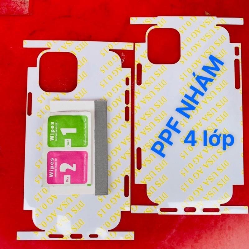Dán ppf nhám iphone full máy đủ dòng iphone 7plus đến 15promax