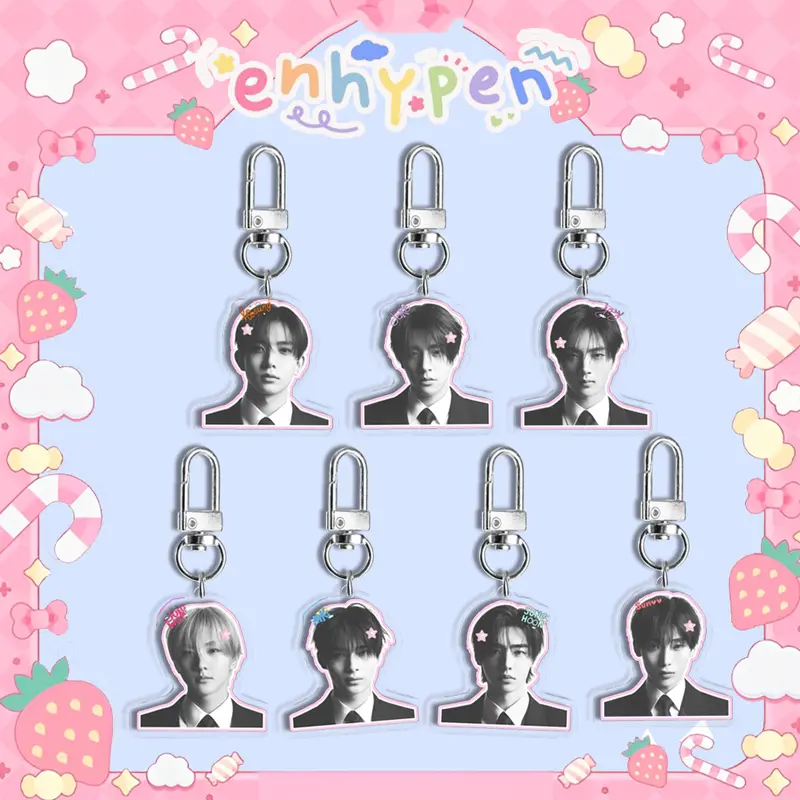 K-POP ENHYPENのフォトカードキーホルダー、アルバムカードIDホルダー