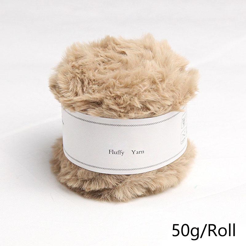 Product Introduction of Xinyi3 50g/Roll Hand Knitting Wool Yarn Mink Yarn Thread Faux Fur Crochet Weaved Fluffy Baby Clothes Crochet Sweater Scarf 22