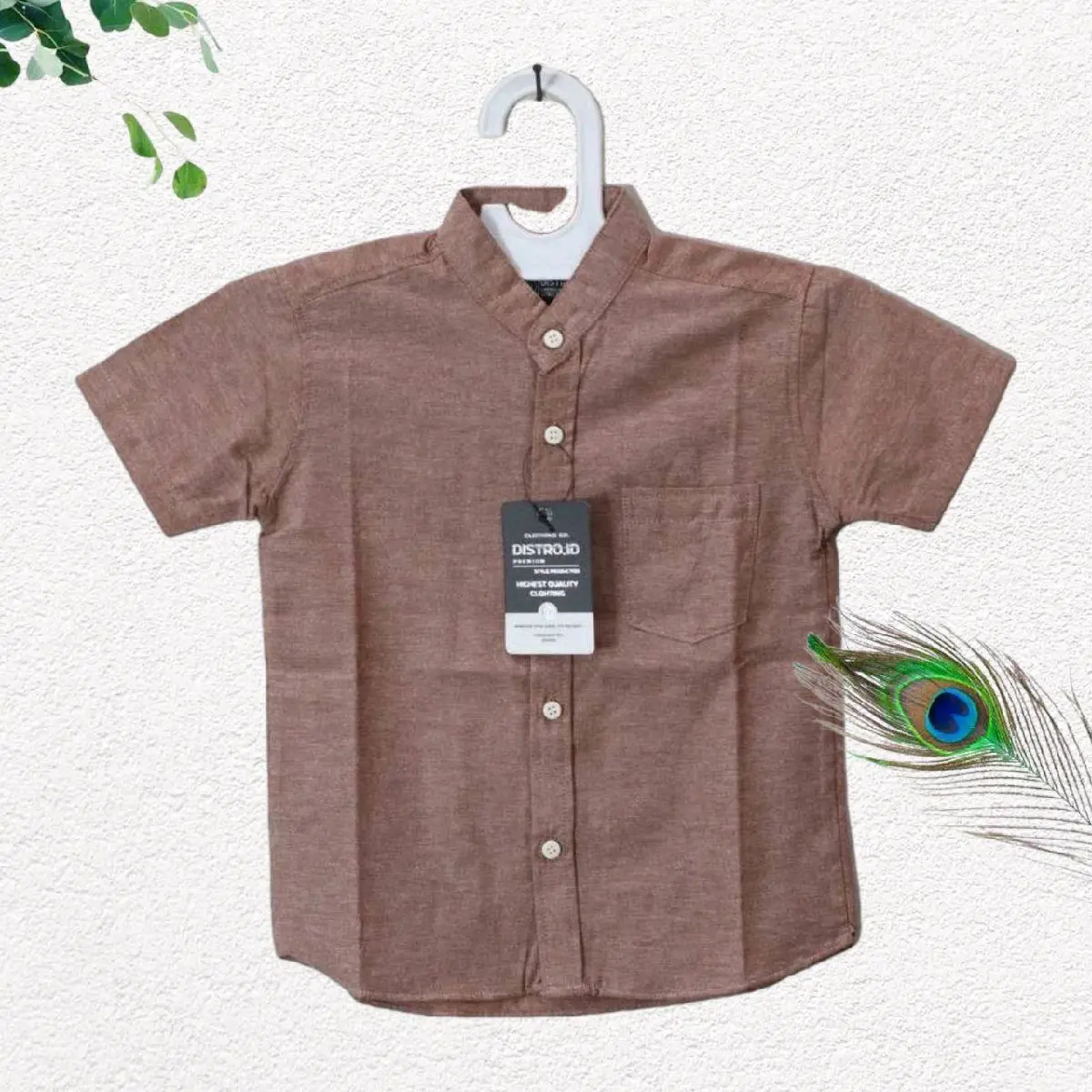 Kemeja Polos Anak Lengan Pendek Bahan Toyobo Usia 1 - 5 Tahun Anak Laki Laki Hitam