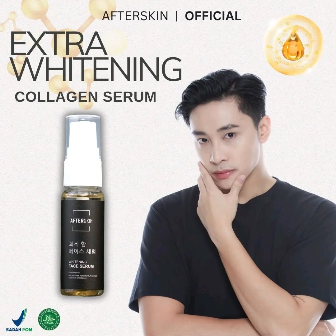 [SKINCARE PRIA] AFTERSKIN Whitening Serum Collagen Pemutih Wajah BPOM HALAL