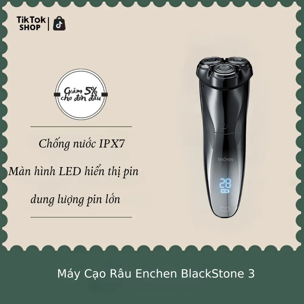Máy Cạo Râu Enchen BlackStone 3 - BH 3 tháng