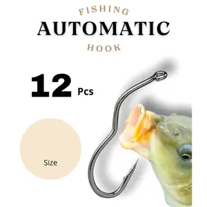 Kail Pancing Otomatis Flip Hook Anti Mocel No 0 Lebar 3 5 mm isi 12 Kail Ikan Bawal Mancing Umpan Ukuran Kail Tergantung Stok Tersedia resep