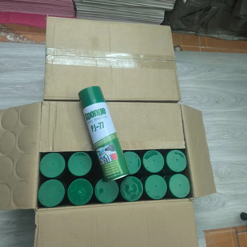 Keo xịt dán mút xốp, mút tiêu âm, giấy dán tường, thảm trải sàn chuyên dụng không mùi PJ77 dung tích 600ml - 1 lọ dán được 5-7m2 7