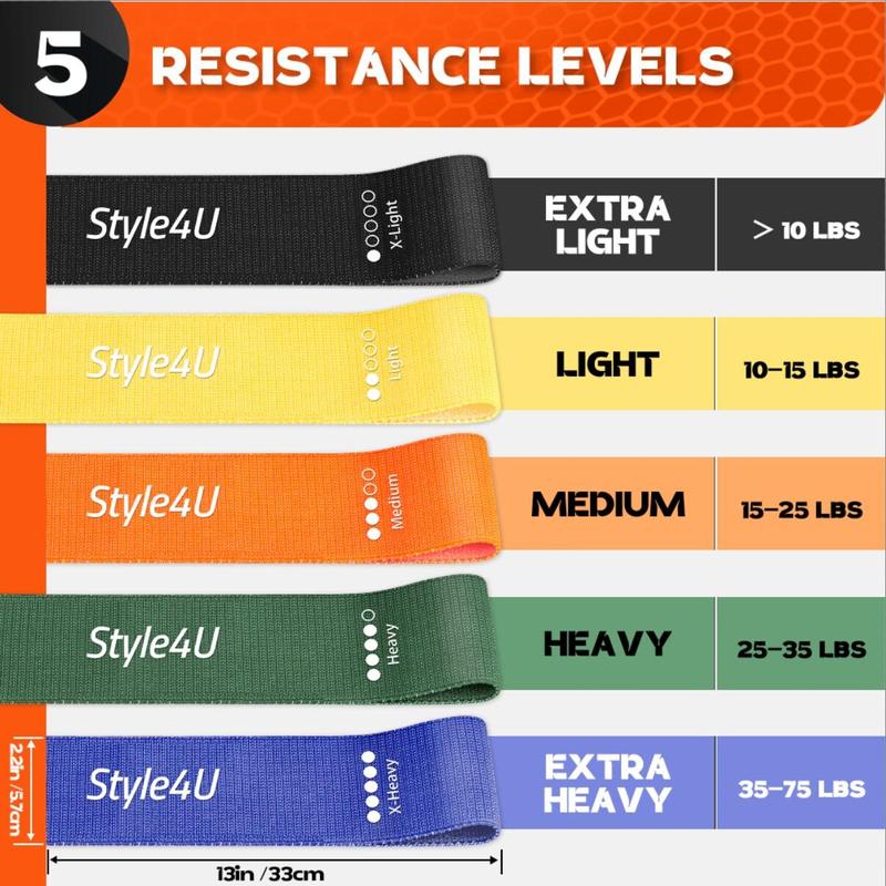 Resistance Band Set, 6 Counts/set Resistance Band & Storage Bag, Workout Bands, Resistance Bands for Legs, Fitness Bands, Exercise Bands Resistance Bands Set 1