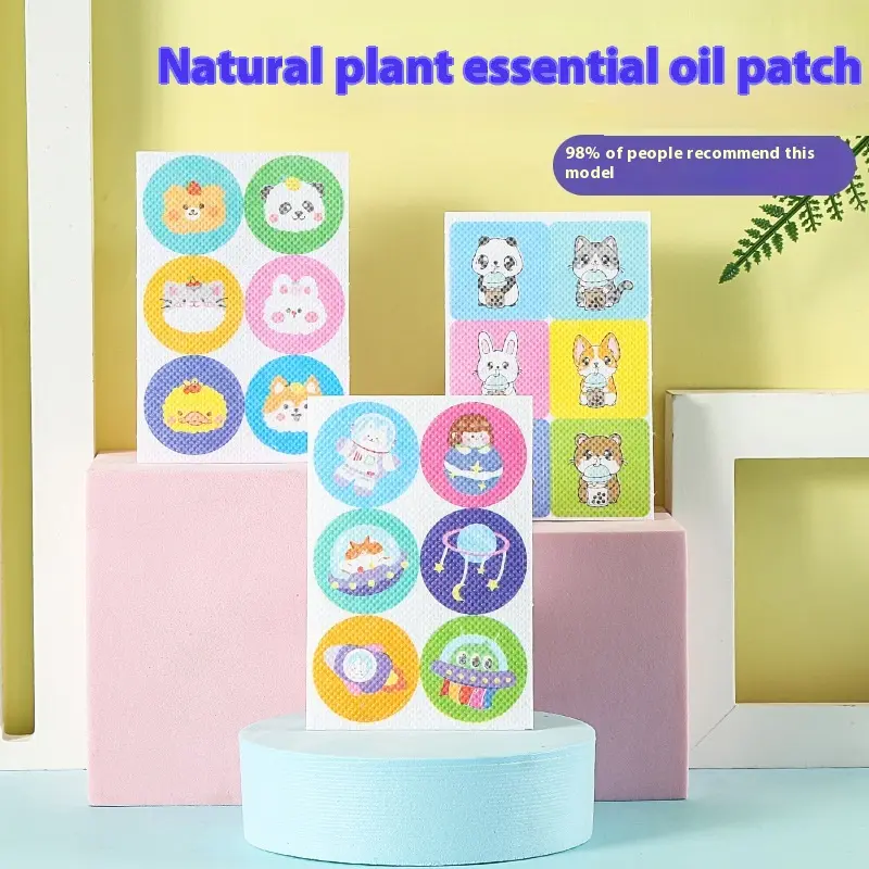 Mom Recommend Safe and Secure Cartoon Organic Essence Oil Stickers Protective Sticker Baby Children Adult Outdoor Protection 36 Stickers