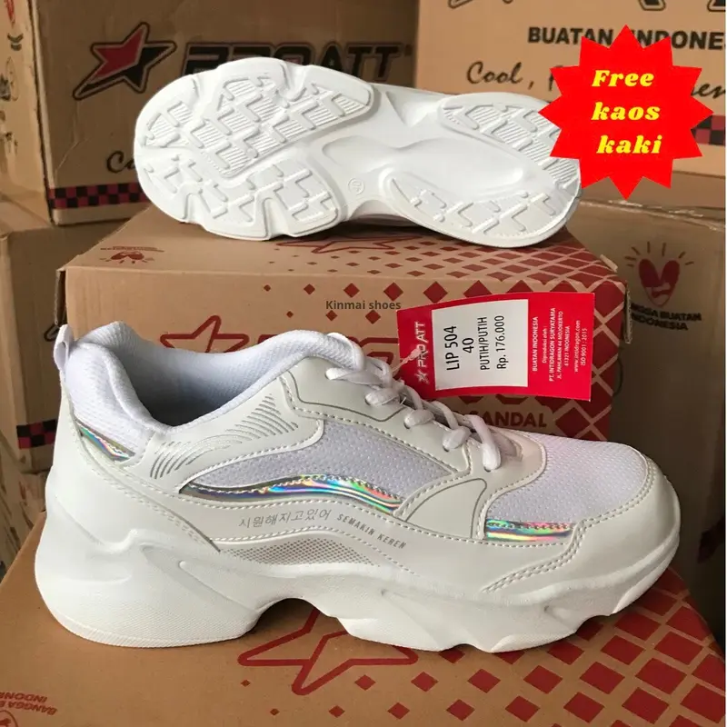 Sepatu Sneakers PRO ATT LIP 504 Putih Size 33 34 35 36 37 38 39 40 Sneaker Putih 0