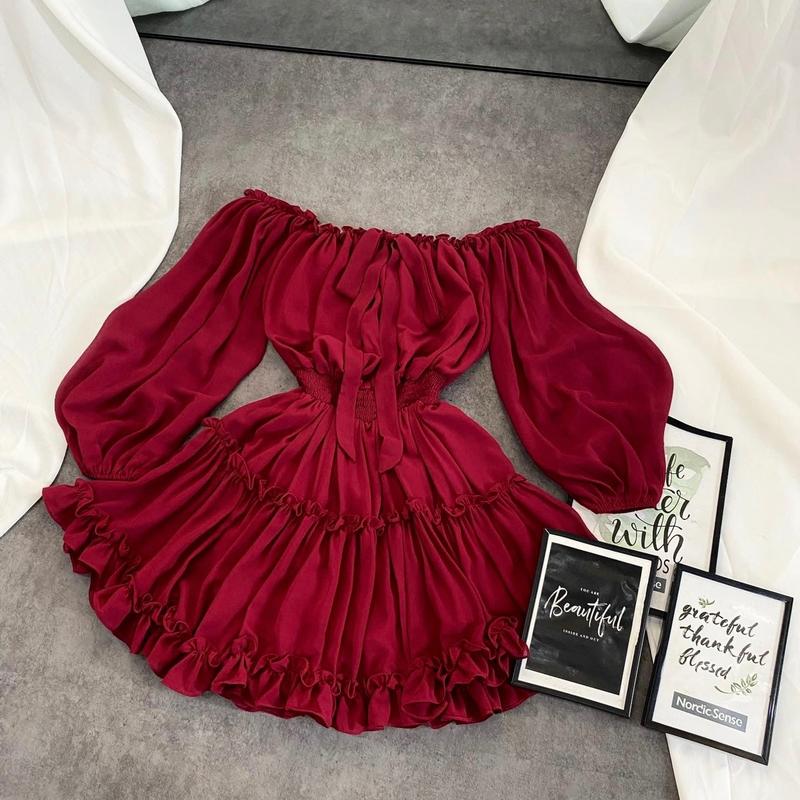 [BIGSIZE LINH NGUYỄN] JUMP VOAN TRỄ VAI ( BÊN TRONG LÓT QUẦN ) 60-90Kg Nữ Women Dress