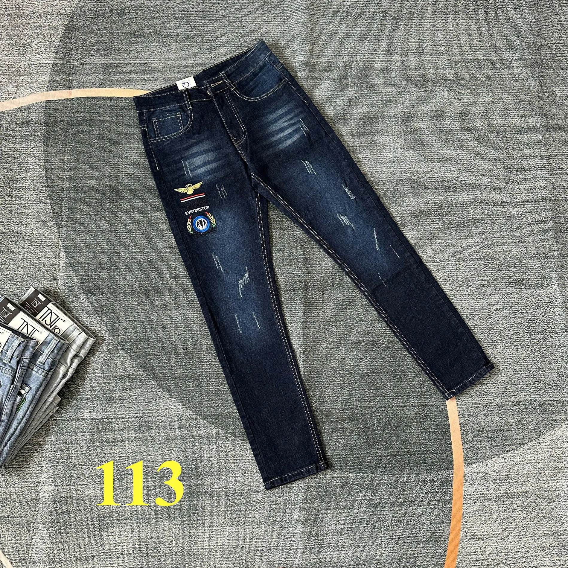 Quần Jean Dài Nam Form Slim Fit Co Giãn 4 chiều Phù Hợp Thời Trang Menswear Cotton Pants Có Túi