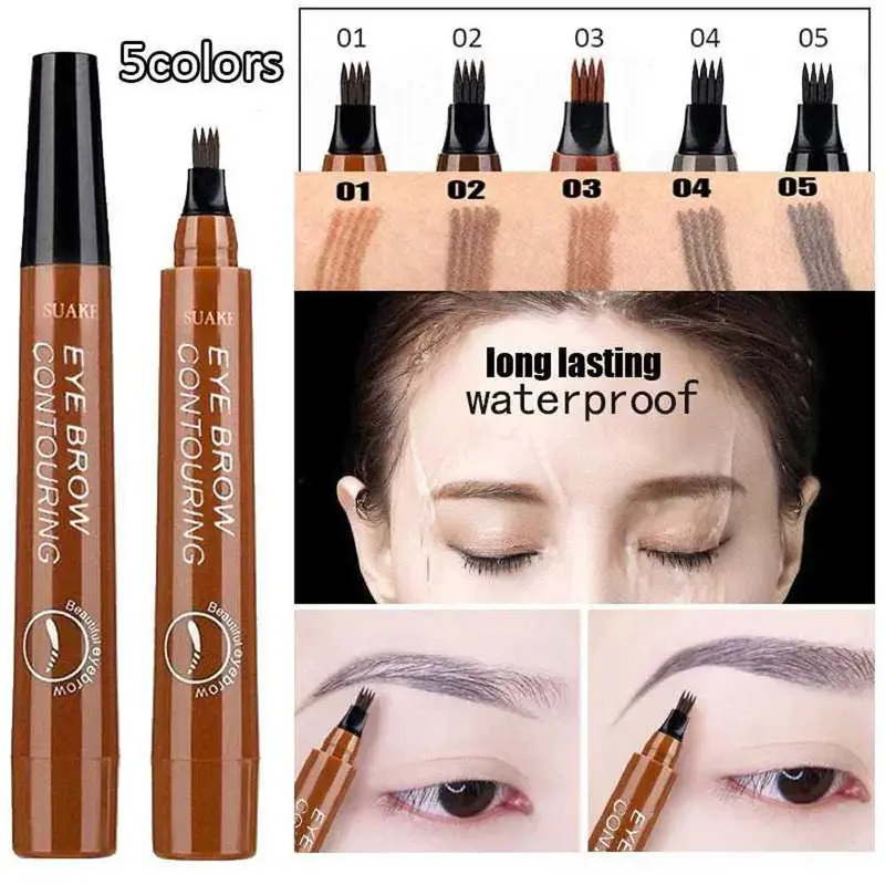 SUAKE Pensil Alis Microblading Eyebrow Tattoo Pen Waterproof - Y004 Kering Lasting 1