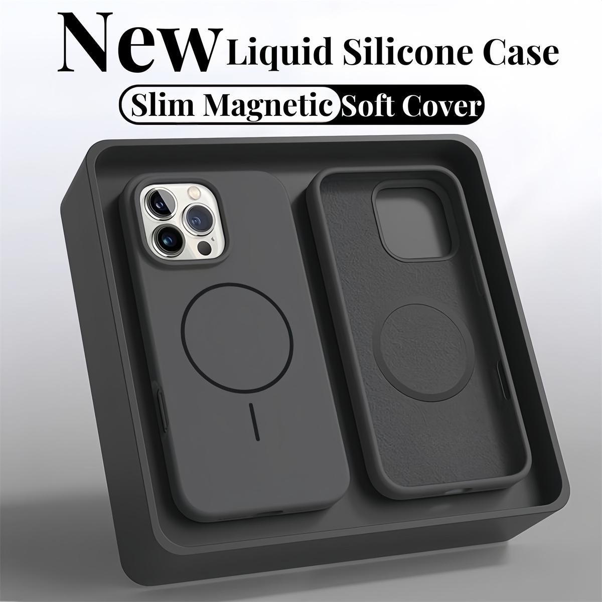 New Color Liquid Silicone Magnetic Phone Case For iPhone 16 Plus 15 14 13 11 12 16 Pro Max Anti Fingerprint Wireless Charging Soft Cover Shockproof