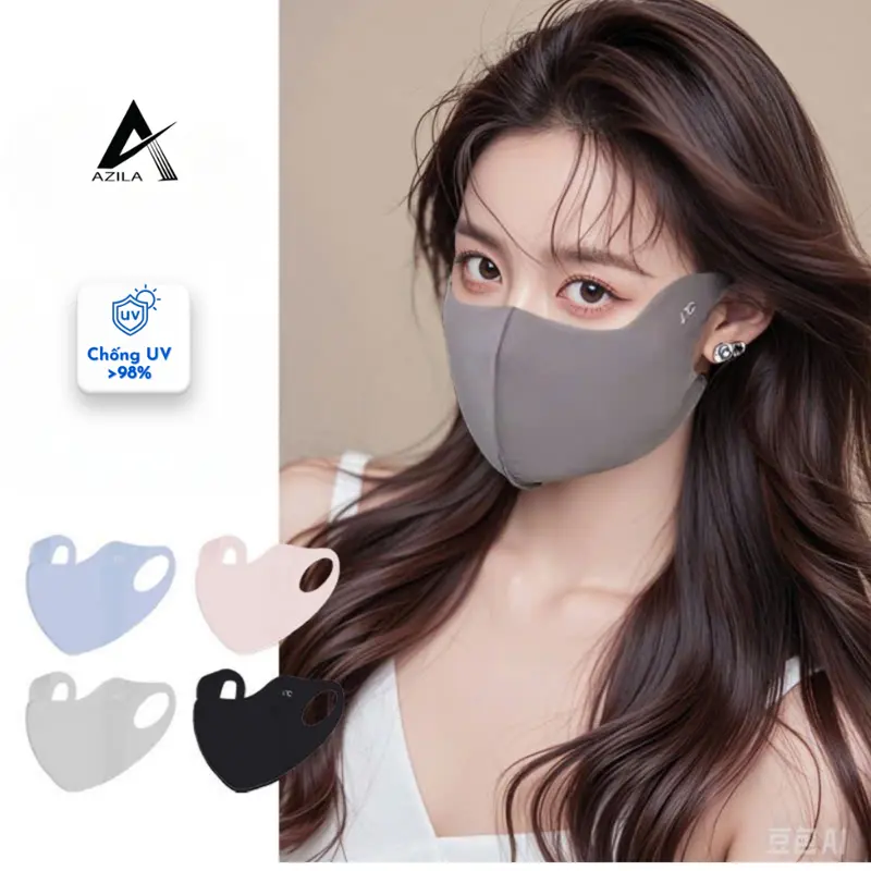 Khẩu Trang Chống Tia UV Đạt Tiêu Chuẩn UPF 50+, Khẩu Trang Chống Nắng Nữ Thương Hiệu Aizla - KT05 1