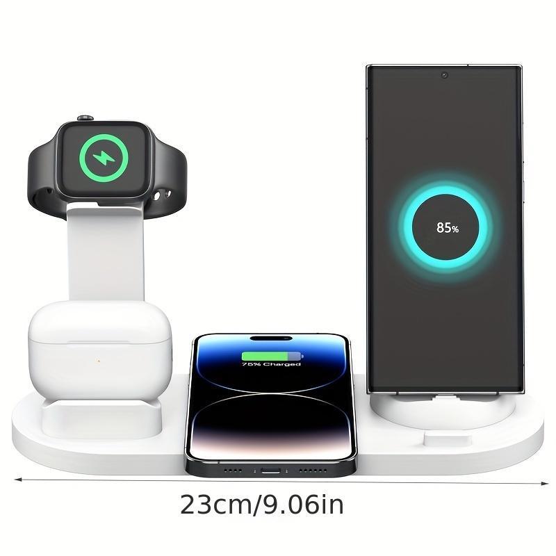 15W Wireless Charging Station, Foldable Charger Stand, Multifunctional Charging Station for iPhone & Samsung & Apple Watch & AirPods 1