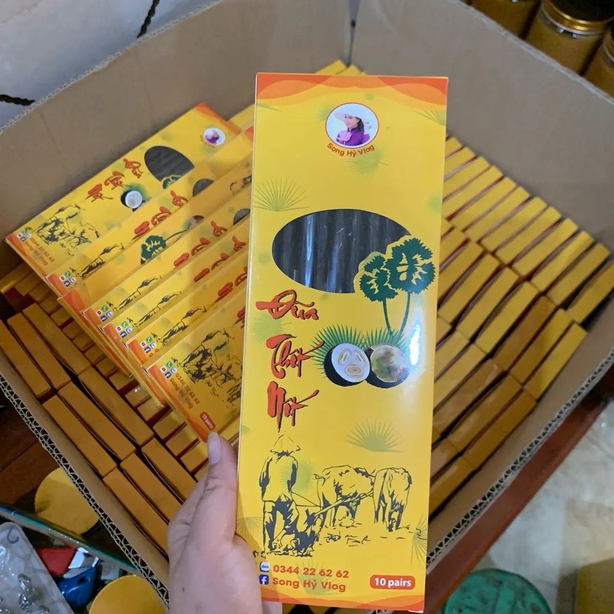 Đũa Thốt Nốt Cao Cấp 50 -100 Năm Song Hỷ Vlog