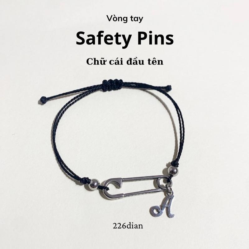 226dian Vòng tay waterproof safety pin chữ cái đầu tên 1