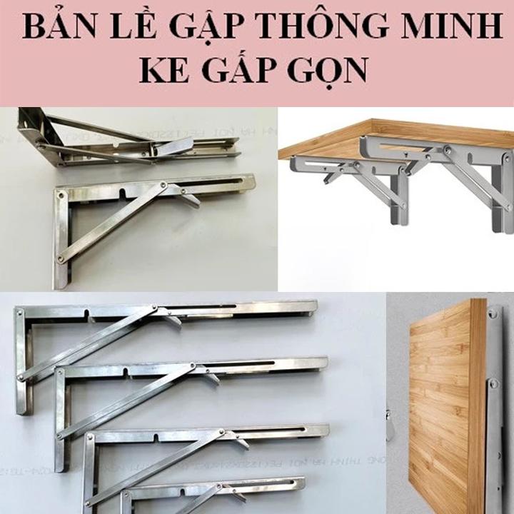  Bản Lề Gấp Gọn Thông Minh - Giá Đỡ Ke Treo Tường Để Đồ Đa Năng bằng 