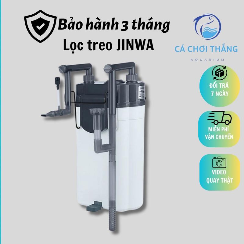 Lọc treo cao cấp JINWA 3 in 1 - Tích hợp lọc váng xoay, thổi tạo oxy, khoang lọc lớn và hiệu năng lọc cao